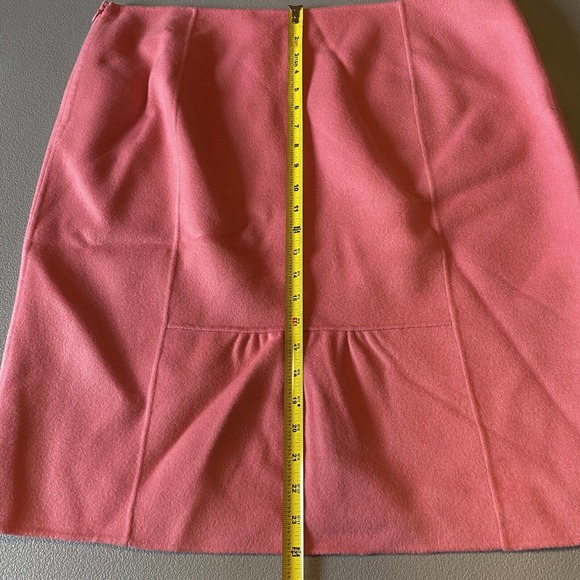 NWT New Talbots Womens Skirt Size 18 Solid Pink Wool Blend Office Career Barbie - Picture 6 of 8